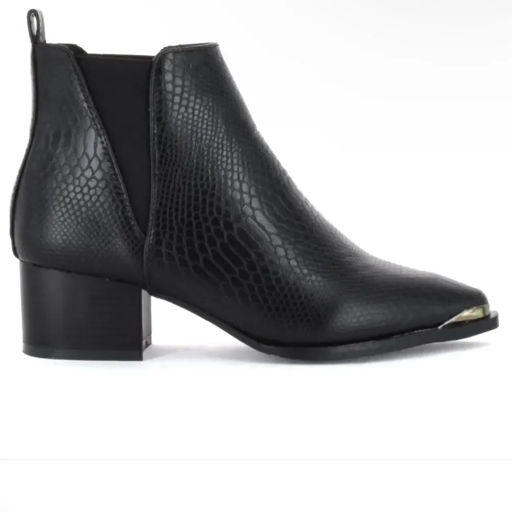 SEVEN7 Madison Python Pointed Bootie - Picture 2 of 15